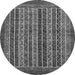 Round Abstract Gray Modern Rug, abs548gry