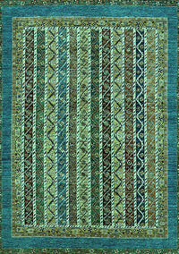 Abstract Turquoise Modern Rug, abs548turq