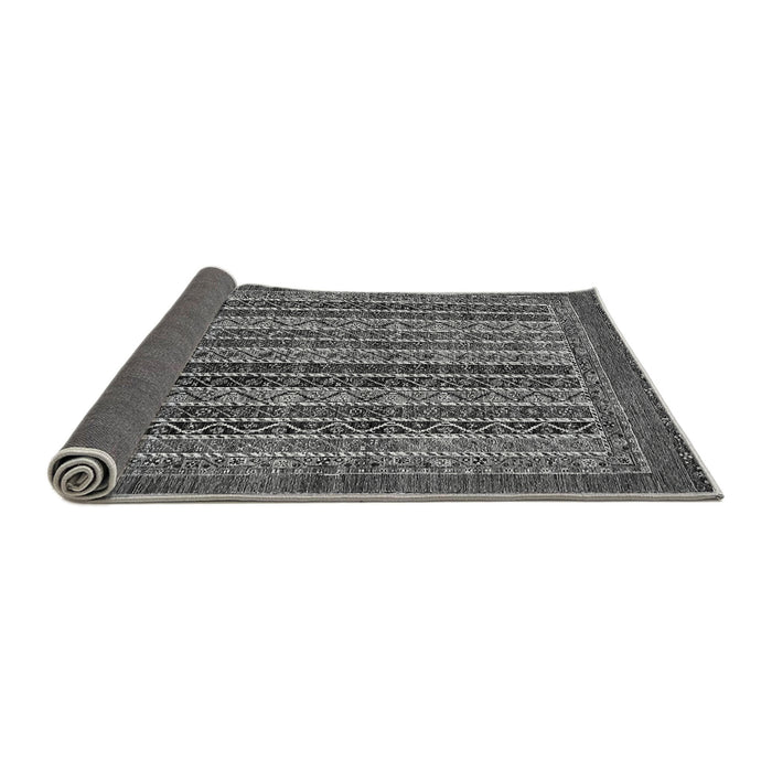 Sideview of Abstract Gray Modern Rug, abs548gry