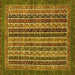 Square Abstract Yellow Modern Rug, abs548yw