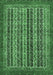 Machine Washable Abstract Emerald Green Modern Area Rugs, wshabs548emgrn