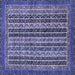 Square Machine Washable Abstract Blue Modern Rug, wshabs548blu