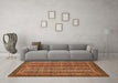 Machine Washable Abstract Orange Modern Area Rugs in a Living Room, wshabs548org