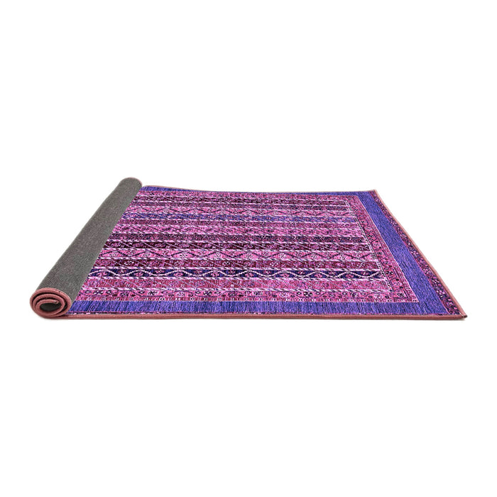 Sideview of Abstract Purple Modern Rug, abs548pur