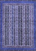 Machine Washable Abstract Blue Modern Rug, wshabs548blu