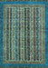 Machine Washable Abstract Light Blue Modern Rug, wshabs548lblu