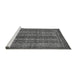 Sideview of Machine Washable Abstract Gray Modern Rug, wshabs548gry