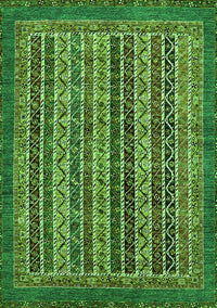 Abstract Green Modern Rug, abs548grn