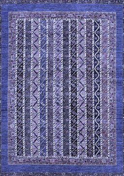 Abstract Blue Modern Rug, abs548blu