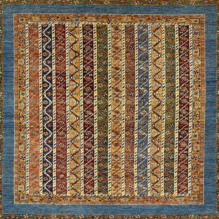 Square Abstract Bakers Brown Modern Rug, abs548