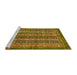 Sideview of Machine Washable Abstract Yellow Modern Rug, wshabs548yw