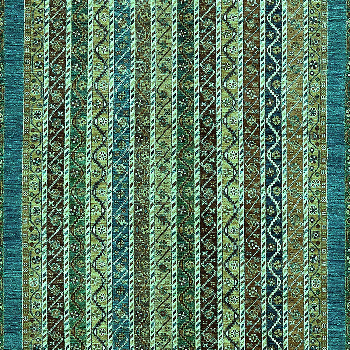 Machine Washable Abstract Turquoise Modern Area Rugs, wshabs548turq