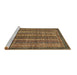 Sideview of Machine Washable Abstract Brown Modern Rug, wshabs548brn