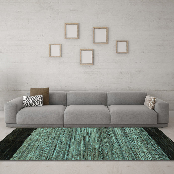 Machine Washable Abstract Light Blue Modern Rug in a Living Room, wshabs5490lblu