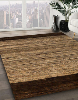 Abstract Red Modern Rug in Family Room, abs5490