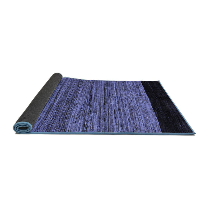 Sideview of Abstract Blue Modern Rug, abs5490blu