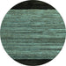 Round Abstract Light Blue Modern Rug, abs5490lblu