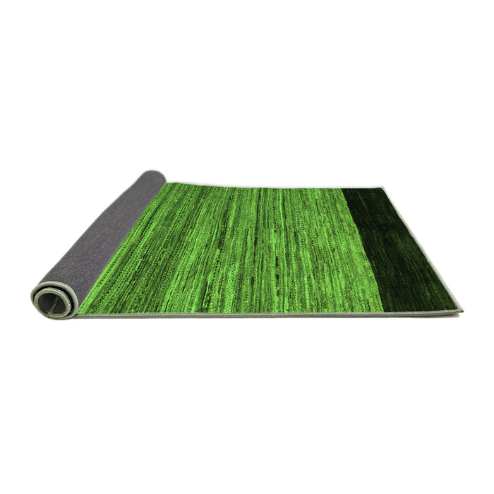 Sideview of Abstract Green Modern Rug, abs5490grn