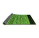 Sideview of Abstract Green Modern Rug, abs5490grn