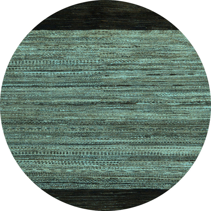 Round Machine Washable Abstract Light Blue Modern Rug, wshabs5490lblu