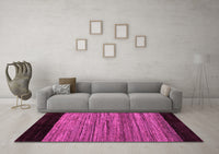 Machine Washable Abstract Pink Modern Rug, wshabs5490pnk