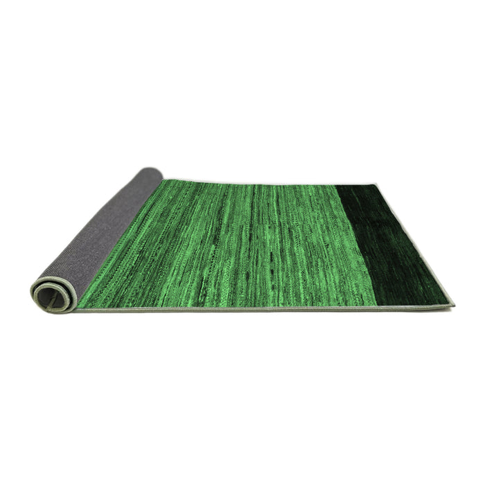 Sideview of Abstract Emerald Green Modern Rug, abs5490emgrn