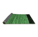 Sideview of Abstract Emerald Green Modern Rug, abs5490emgrn