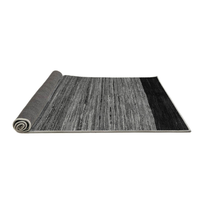 Sideview of Abstract Gray Modern Rug, abs5490gry