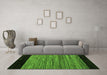 Machine Washable Abstract Green Modern Area Rugs in a Living Room,, wshabs5490grn