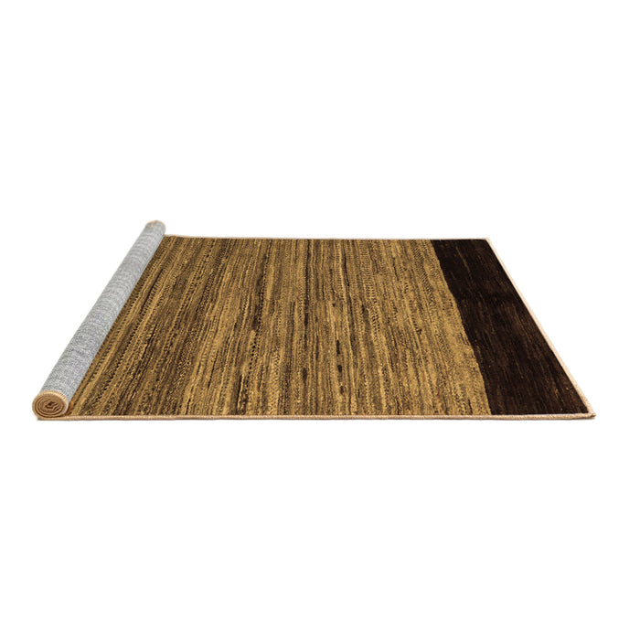 Sideview of Machine Washable Abstract Brown Modern Rug, wshabs5490brn