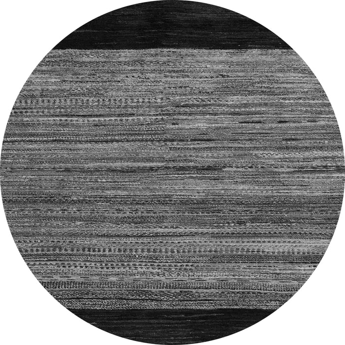 Round Machine Washable Abstract Gray Modern Rug, wshabs5490gry