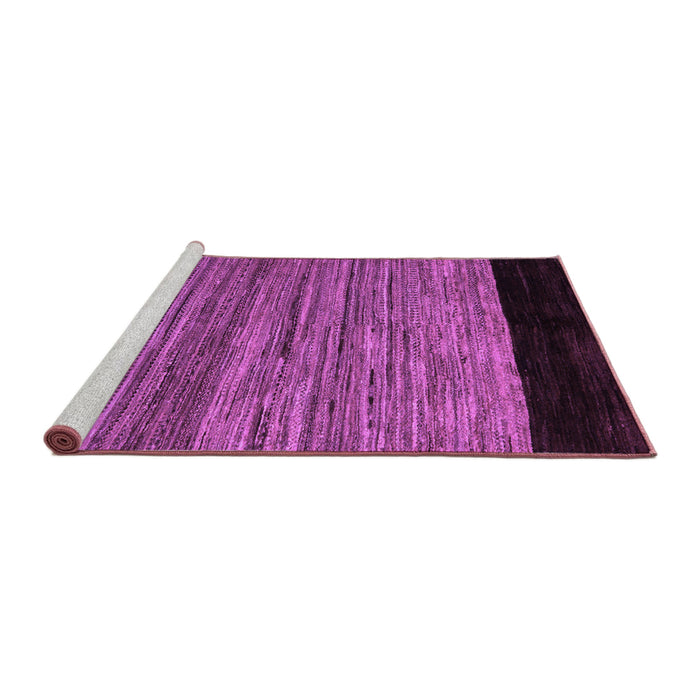 Sideview of Machine Washable Abstract Purple Modern Area Rugs, wshabs5490pur
