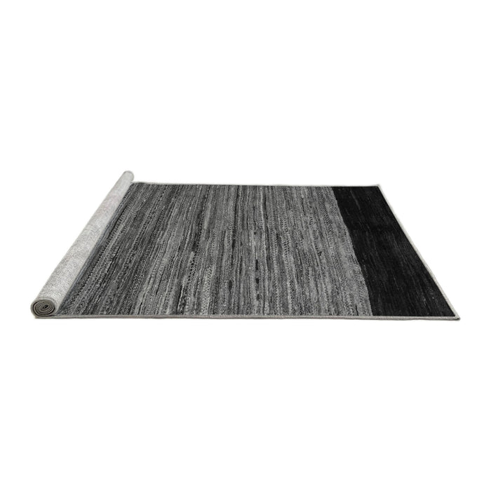 Sideview of Machine Washable Abstract Gray Modern Rug, wshabs5490gry