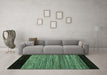 Machine Washable Abstract Turquoise Modern Area Rugs in a Living Room,, wshabs5490turq