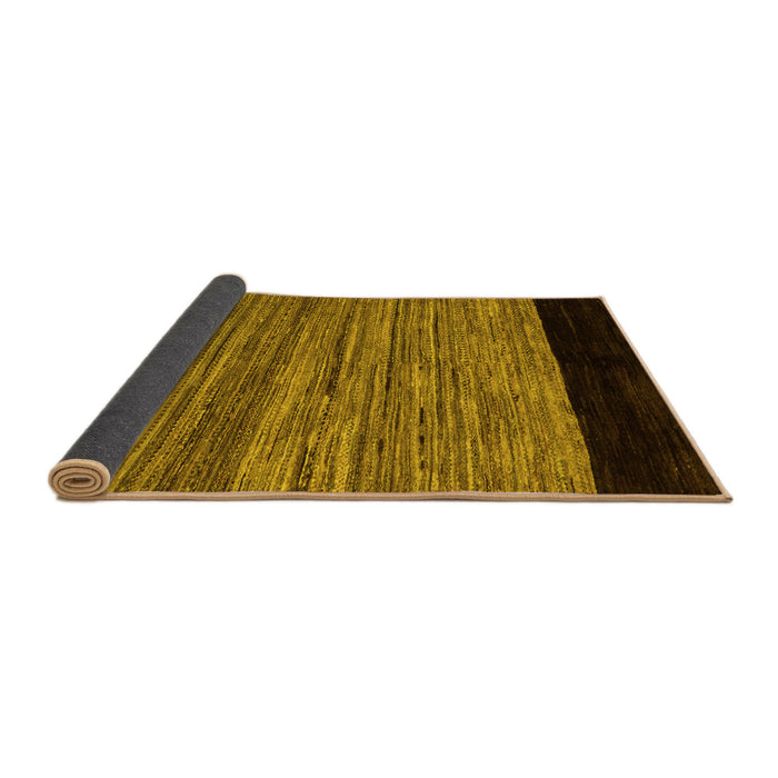 Sideview of Abstract Yellow Modern Rug, abs5490yw