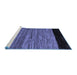 Sideview of Machine Washable Abstract Blue Modern Rug, wshabs5490blu