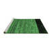 Sideview of Machine Washable Abstract Emerald Green Modern Area Rugs, wshabs5490emgrn