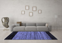 Machine Washable Abstract Blue Modern Rug, wshabs5490blu