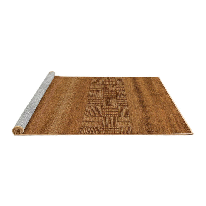 Sideview of Machine Washable Abstract Neon Orange Rug, wshabs5491