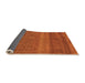 Sideview of Abstract Orange Modern Rug, abs5491org