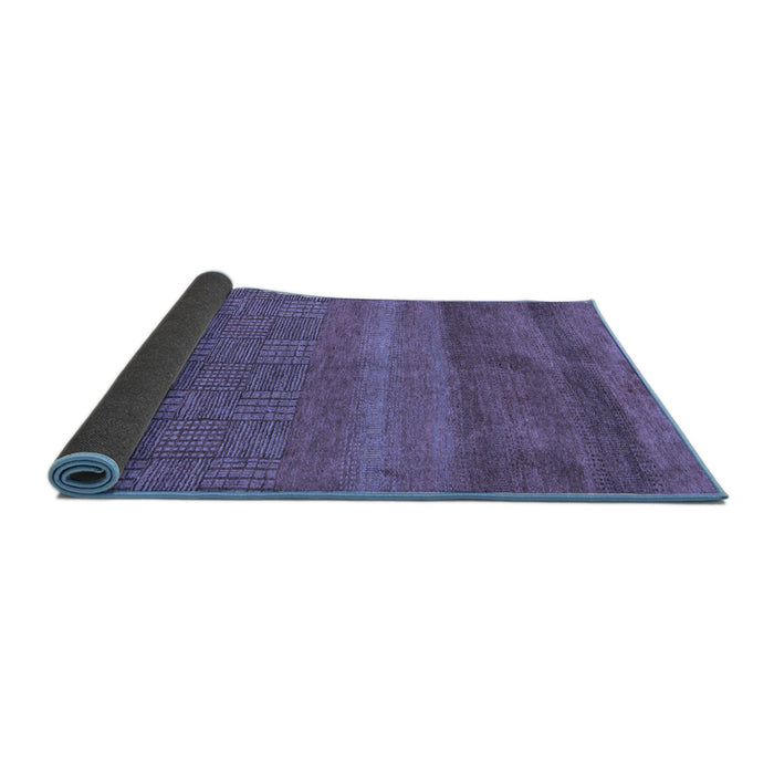 Sideview of Abstract Blue Modern Rug, abs5491blu