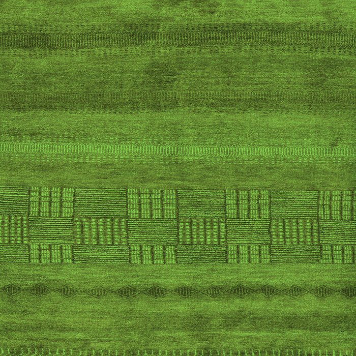 Square Machine Washable Abstract Green Modern Area Rugs, wshabs5491grn