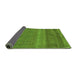 Sideview of Abstract Green Modern Rug, abs5491grn