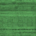 Square Abstract Emerald Green Modern Rug, abs5491emgrn