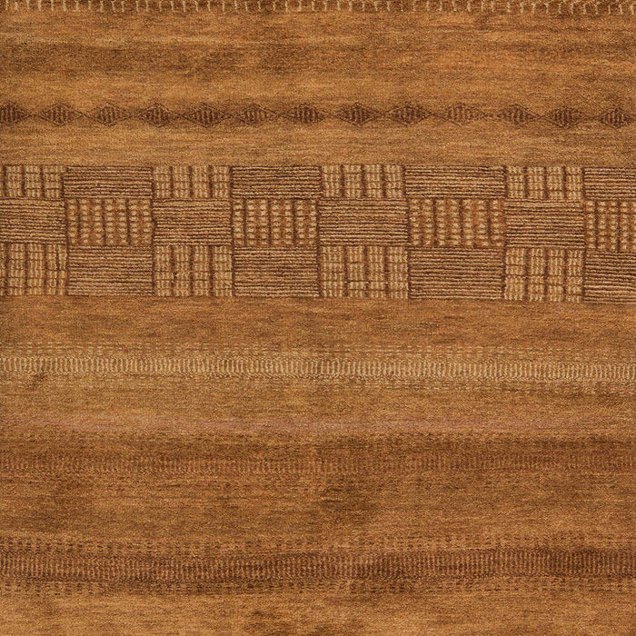 Square Machine Washable Abstract Neon Orange Rug, wshabs5491