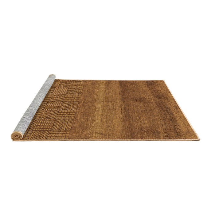 Sideview of Machine Washable Abstract Brown Modern Rug, wshabs5491brn