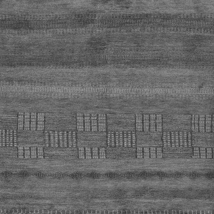 Square Abstract Gray Modern Rug, abs5491gry