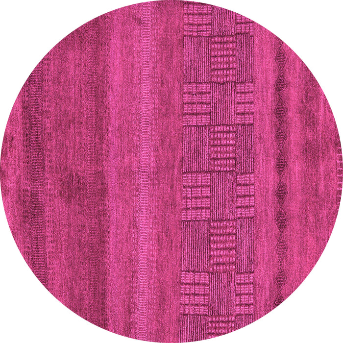 Round Abstract Pink Modern Rug, abs5491pnk