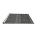 Sideview of Machine Washable Abstract Gray Modern Rug, wshabs5491gry