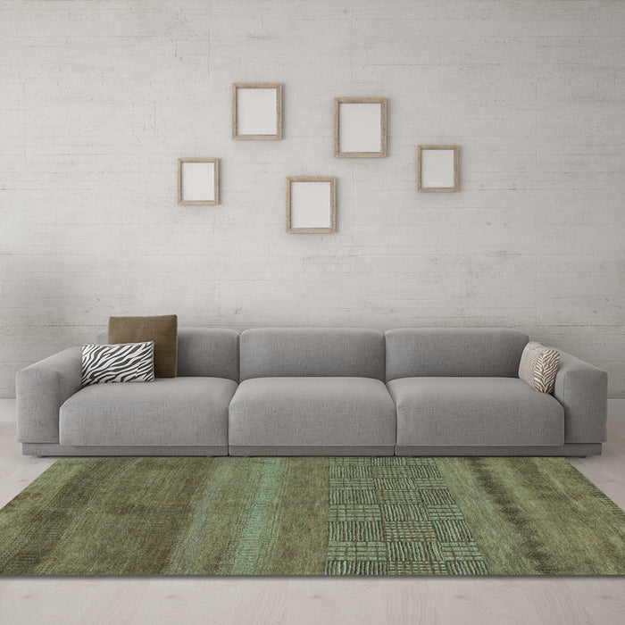Machine Washable Abstract Light Blue Modern Rug in a Living Room, wshabs5491lblu